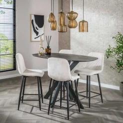 Emob Barhocker Rock - 45x50x99cm - er gerippter Samt