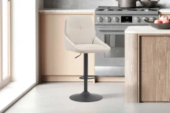 Rousseau Barhocker Sabine - 50x60x100-121cm - verstellbar - drehbar - ecru