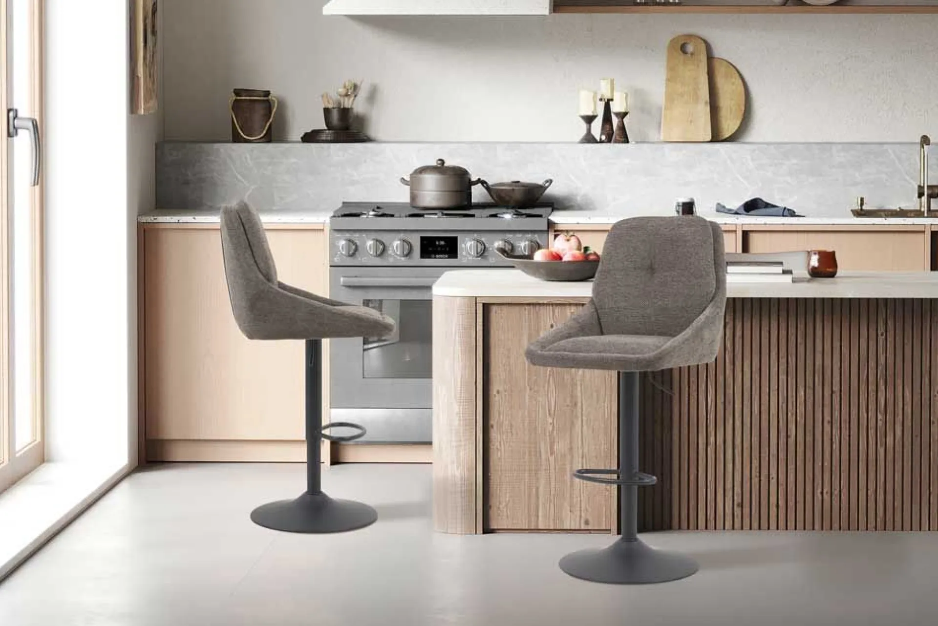 Rousseau Barhocker Sabine - 50x60x100-121cm - verstellbar - drehbar -