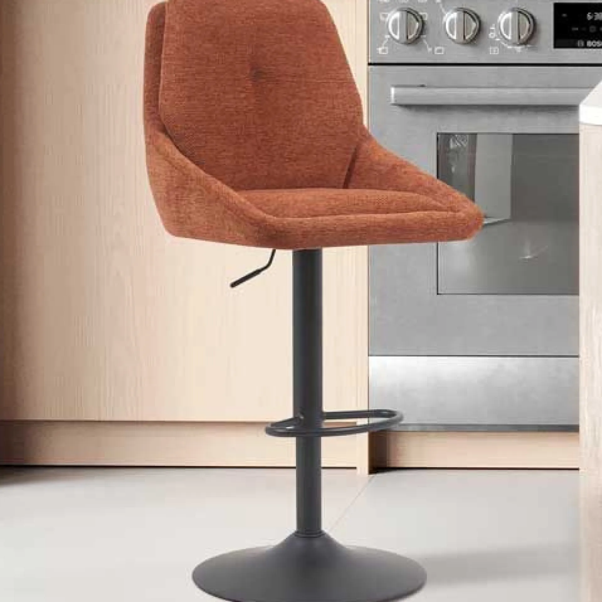 Rousseau Barhocker Sabine - 50x60x100-121cm - verstellbar - drehbar - terracotta