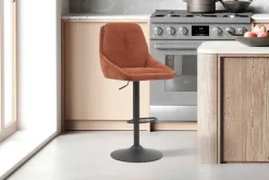 Rousseau Barhocker Sabine - 50x60x100-121cm - verstellbar - drehbar - terracotta