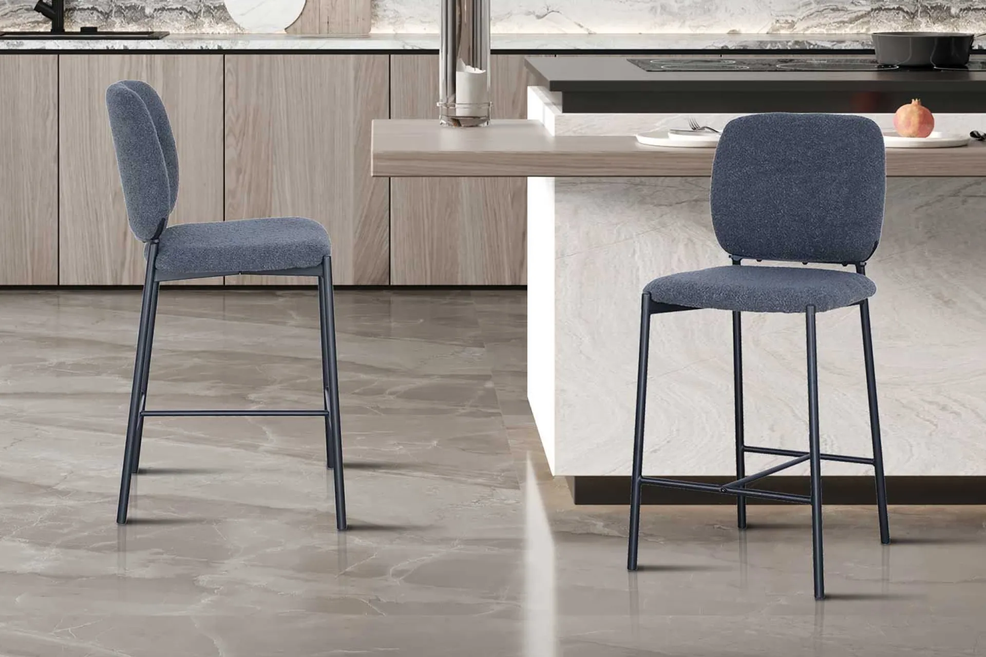 Rousseau Barhocker Sophia | 45 x 56 x 99 cm | Dunkel