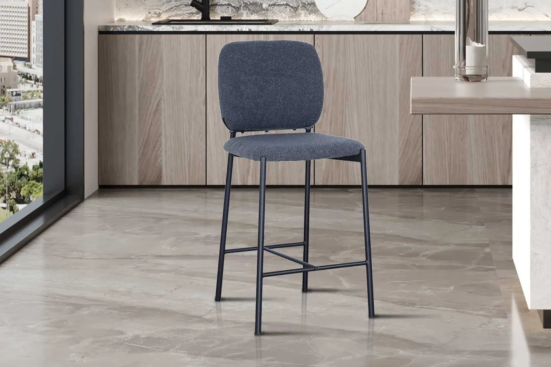 Rousseau Barhocker Sophia | 45 x 56 x 99 cm | Dunkel