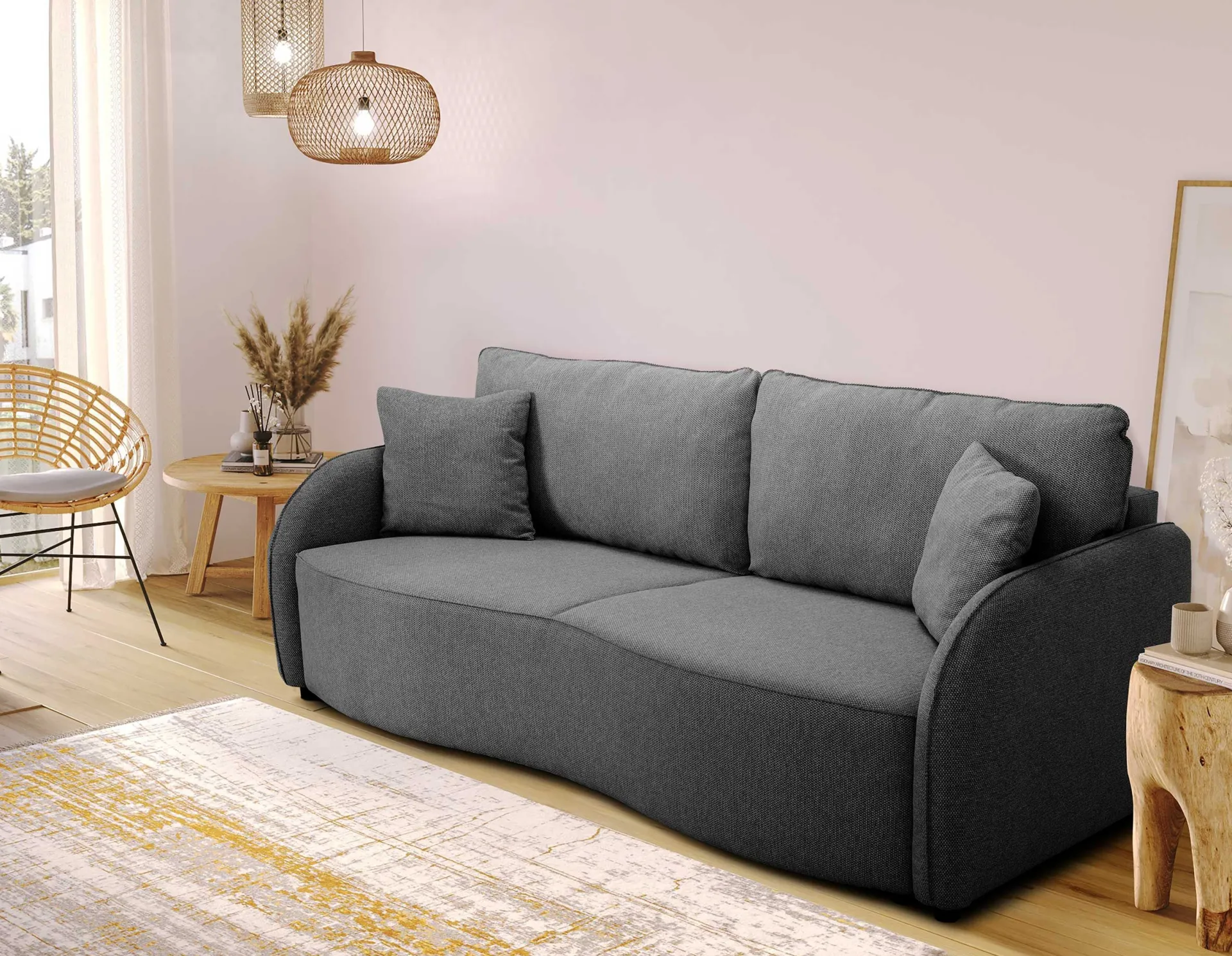 PGS Bari 3-Sitzer Sofa 215x100x88cm - mit Stauraum -