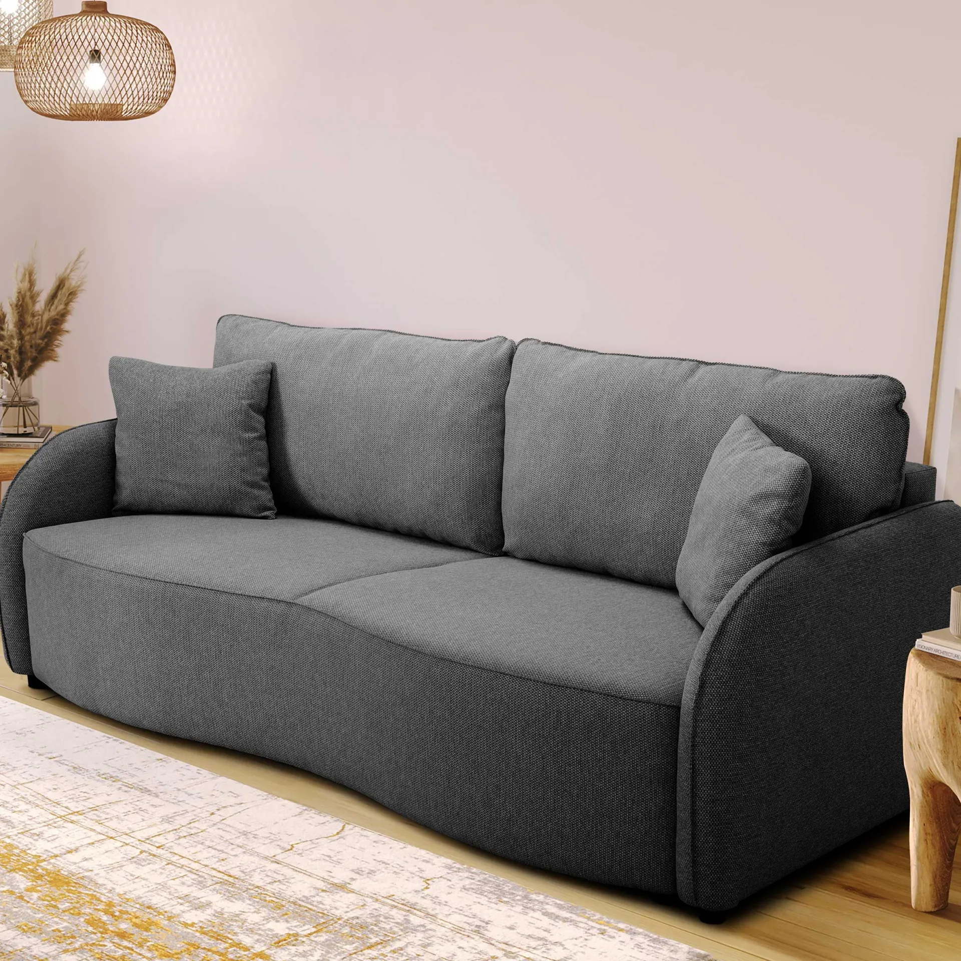 PGS Bari 3-Sitzer Sofa 215x100x88cm - mit Stauraum -