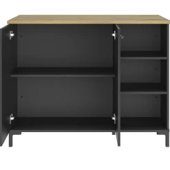 Barschrank Manchester | 120 x 66 x 93 cm | Design Helvezia Oak