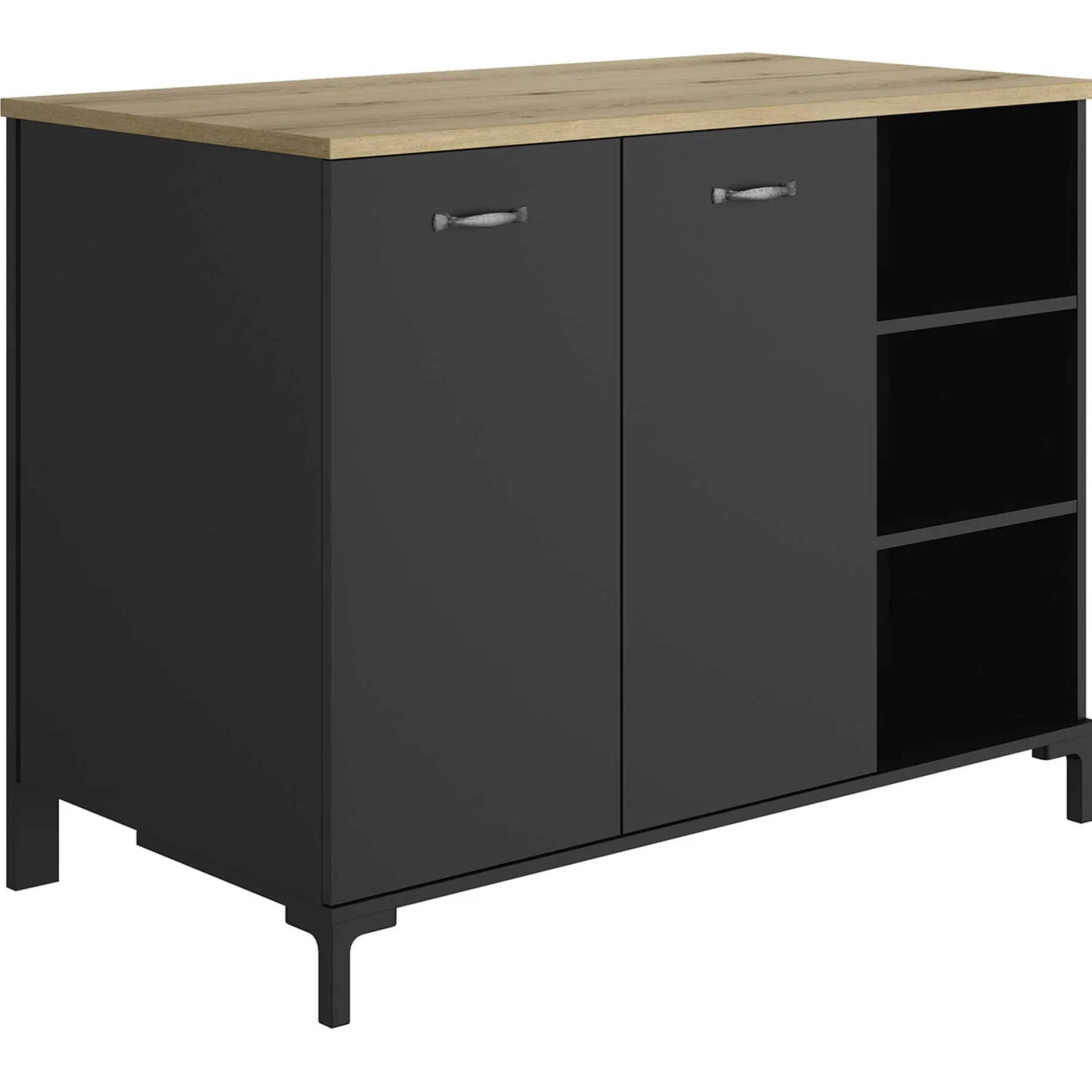 Barschrank Manchester | 120 x 66 x 93 cm | Design Helvezia Oak