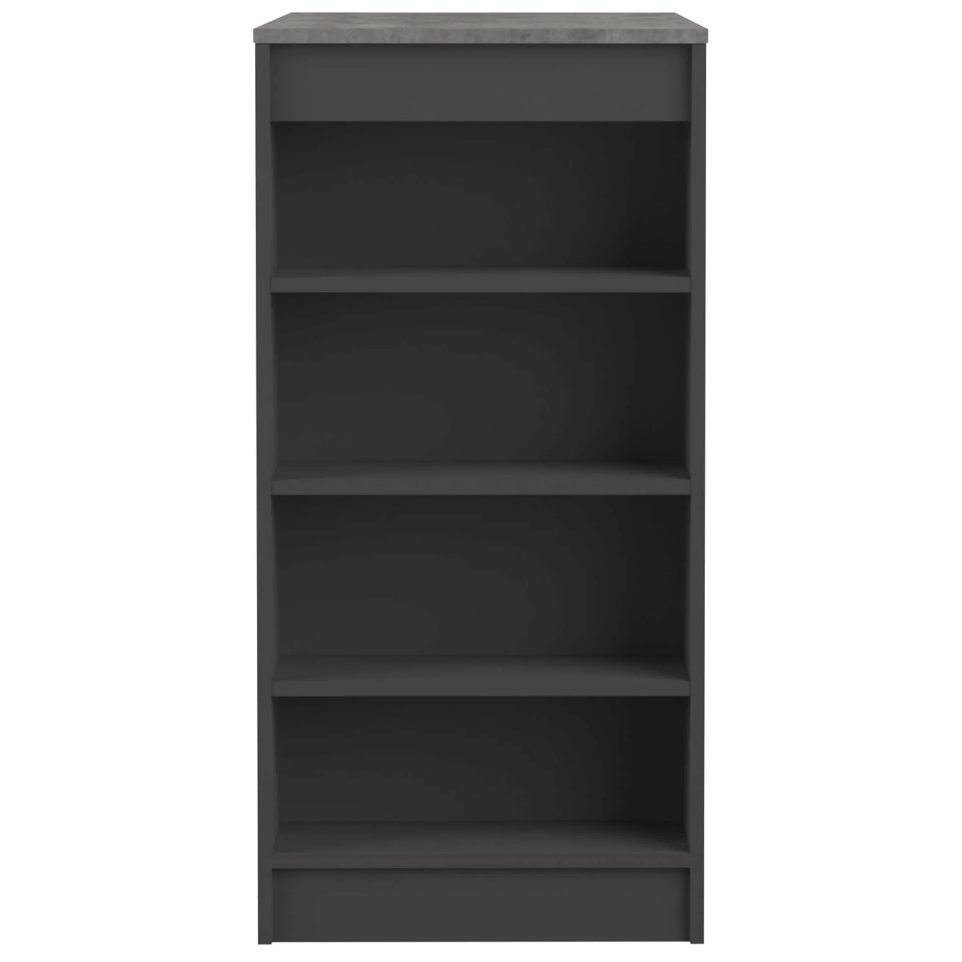 Temahome Bartable Aravis 115x50 mit Stauraum - Schwarz/Beton