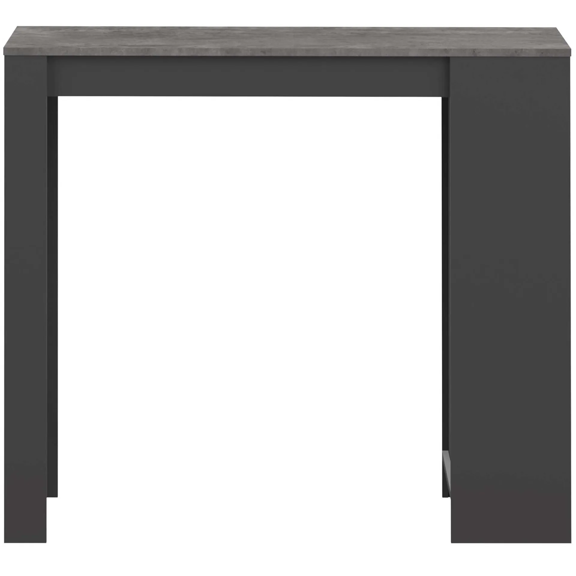 Temahome Bartable Aravis 115x50 mit Stauraum - Schwarz/Beton