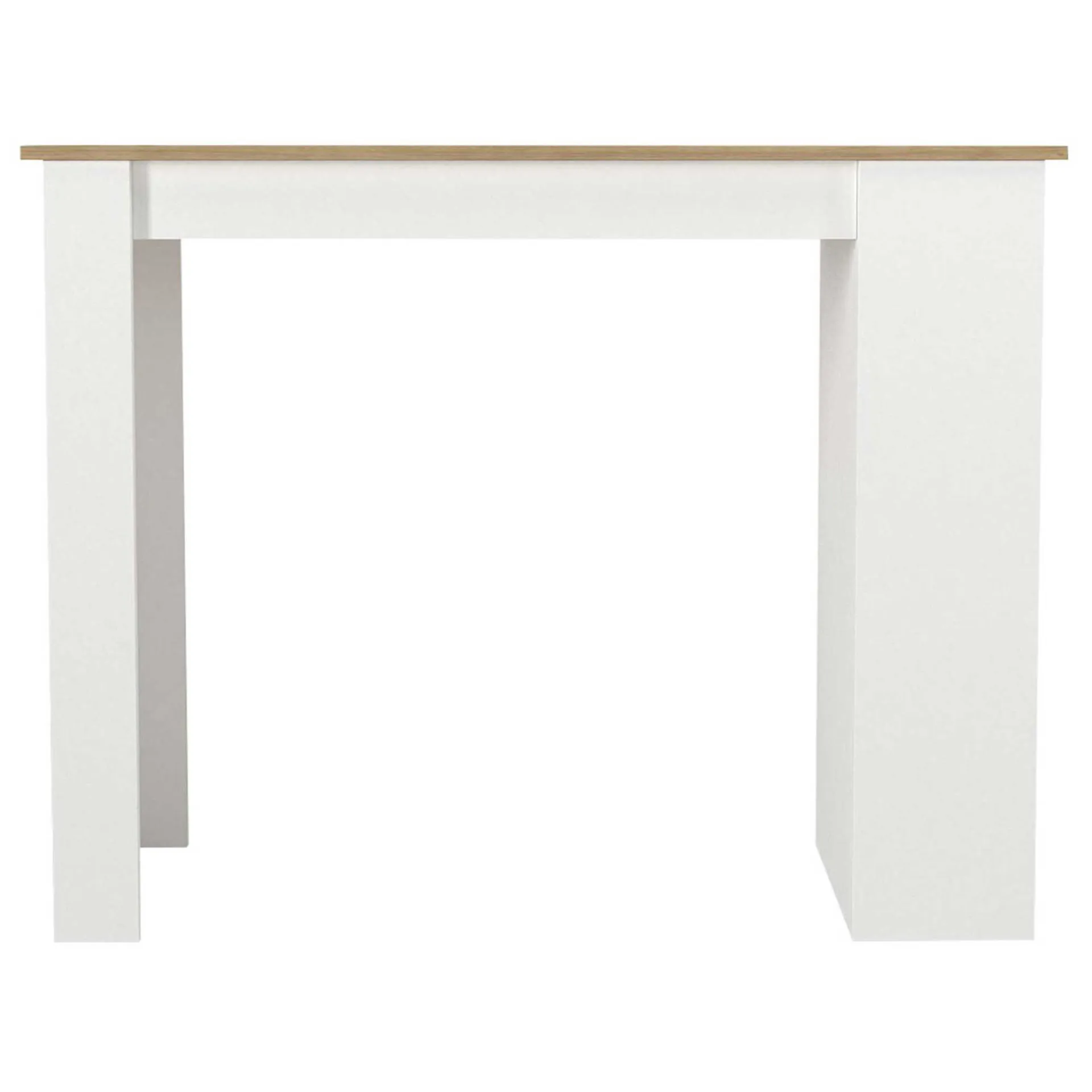 Emob Bartisch Monaco - 120x52x102cm - mit Ablage - weiß/Eiche Dekor