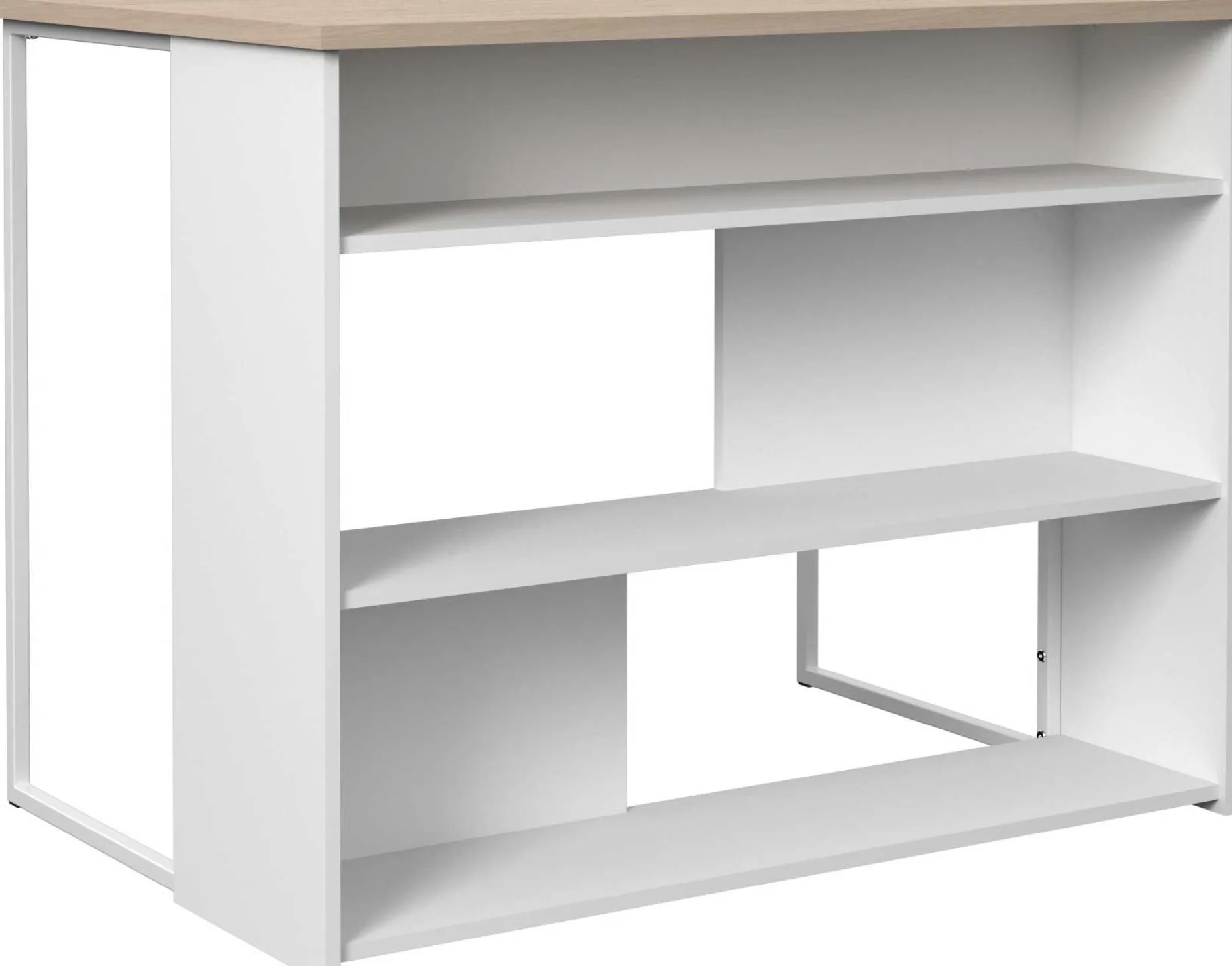 Bartisch und Kücheninsel Slam 116cm - Eiche/Weiß