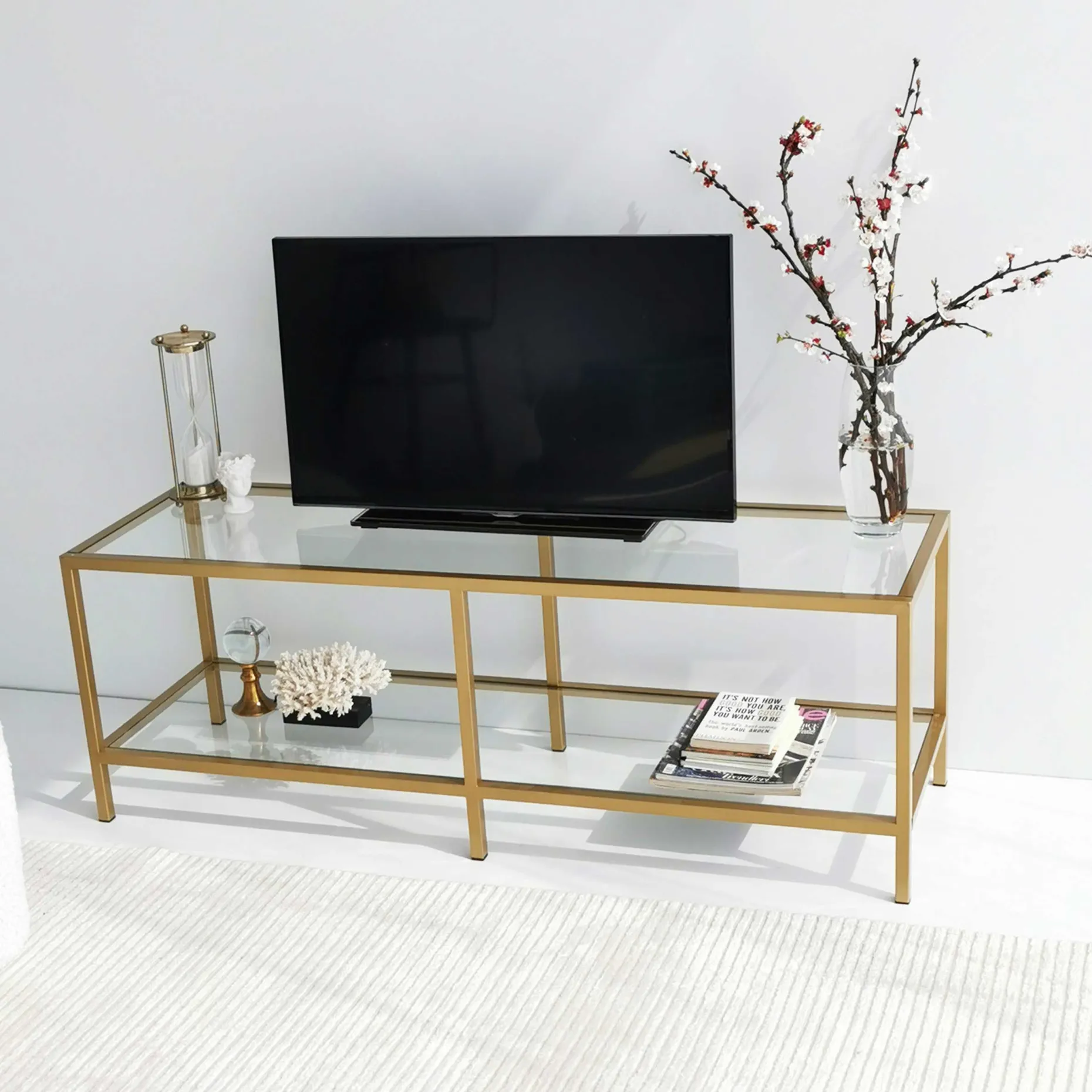 Basic T TV-Ständer | METALLRAHMEN | Gold