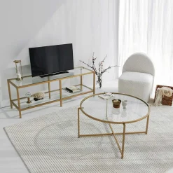 Basic T TV-Ständer | METALLRAHMEN | Gold