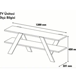 Basic TV-Ständer | 100 % MELAMIN | Weiß, Walnuss