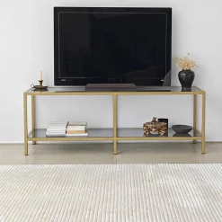Basic TV-Ständer | METALLRAHMEN | Dunkelgrau, Gold