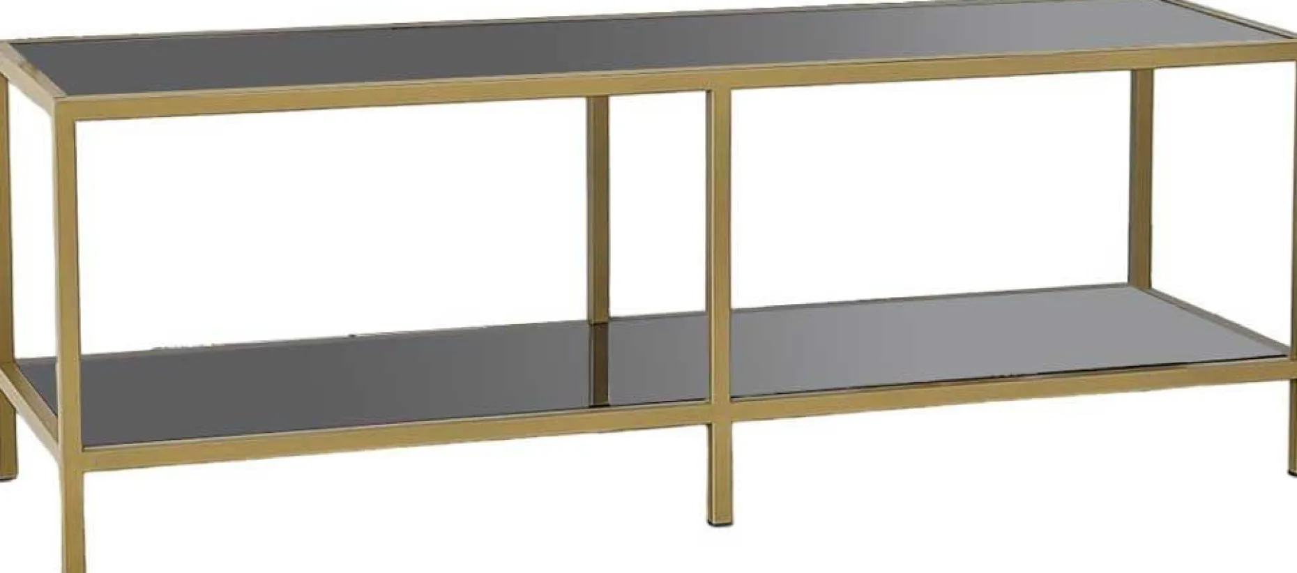 Basic TV-Ständer | METALLRAHMEN | Dunkelgrau, Gold