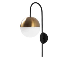 Emob Bastos Wandleuchte | METALLGEHÄUSE | Schwarz, Vintage, Weiß