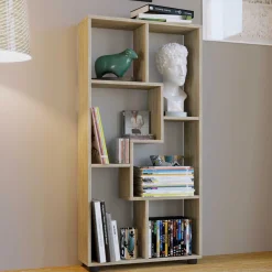 Bücherregal Azira 116 cm 6 offene Fächer-Sonoma Eiche
