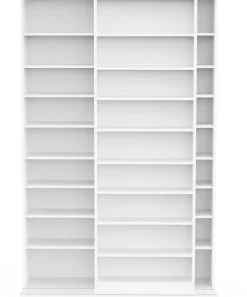 Bücherregal Bento - 117x44x179cm - mit Schiebeelement - weiß