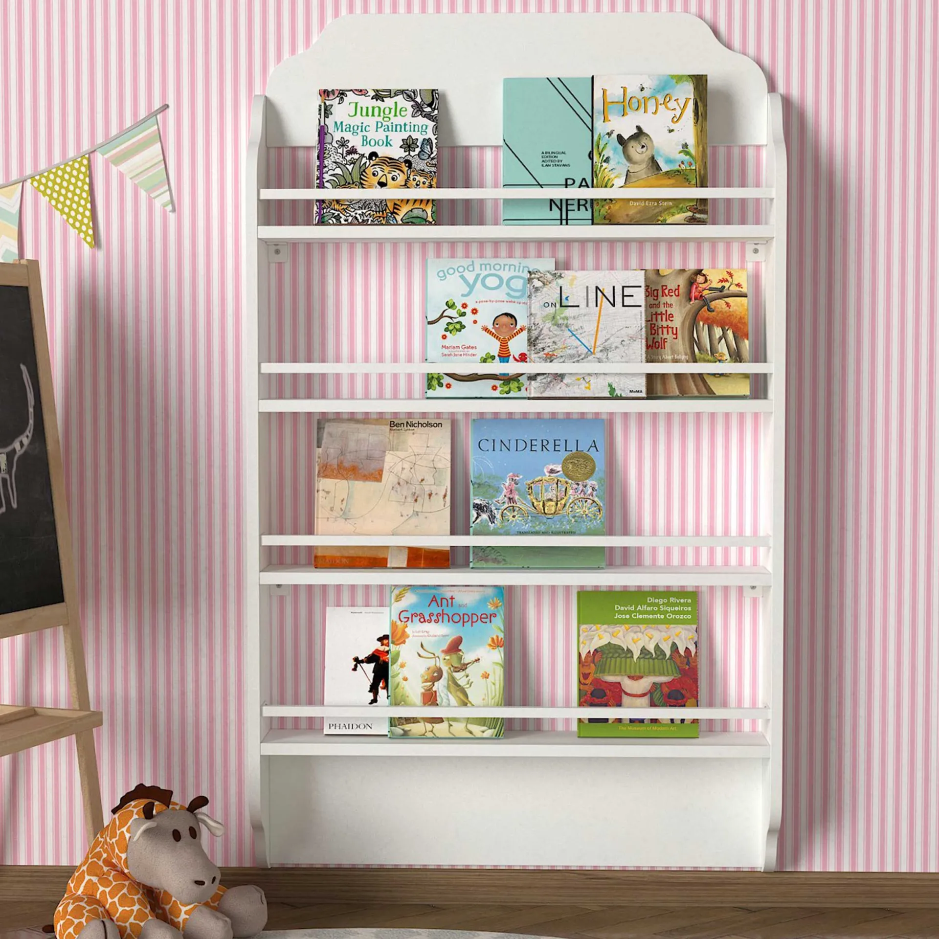 Kinder Emob Bücherregal Montessori - 80x12x132cm -