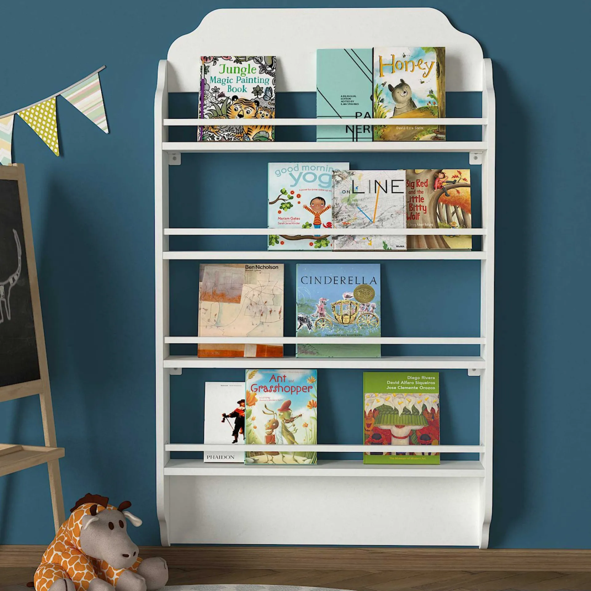 Kinder Emob Bücherregal Montessori - 80x12x132cm -