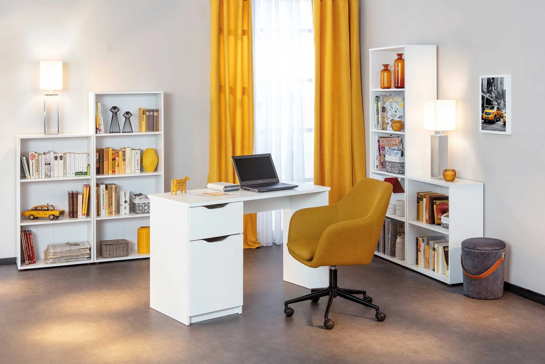 Bücherregal Parini 3 Fächer - weiß