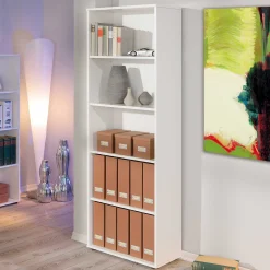 Bücherregal Parini 5 Fächer - weiß