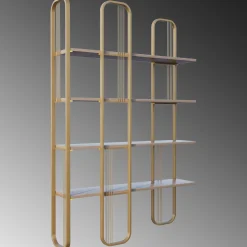 Bücherregal Sierra - 100% MELAMINE - Gelb - 124 x 182 x 26 cm