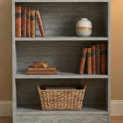 Bücherregal Spacio 72cm mit 2 Fachböden - Eiche grau
