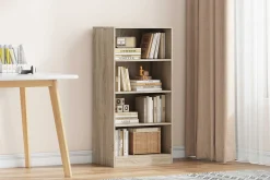 Bücherregal Stacy 55 cm 3 Fachböden-sonoma Eiche