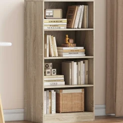 Bücherregal Stacy 55 cm 3 Fachböden-sonoma Eiche