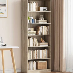 Bücherregal Stacy 72 cm 5 Fachböden-sonoma Eiche