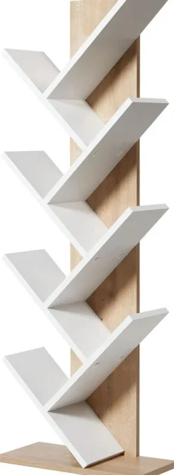 Bücherregal Tuval 066 - 100% MELAMINE - Eiche - 46 x 129,8 x 22 cm
