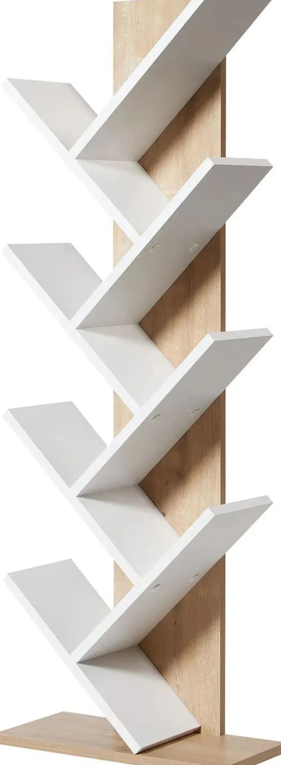 Bücherregal Tuval 066 - 100% MELAMINE - Eiche - 46 x 129,8 x 22 cm