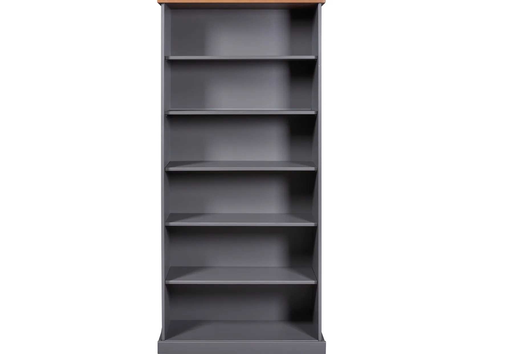 Bücherregal Westerland | 90 x 38,1 x 190 cm | Farbe: Dunkelgrau