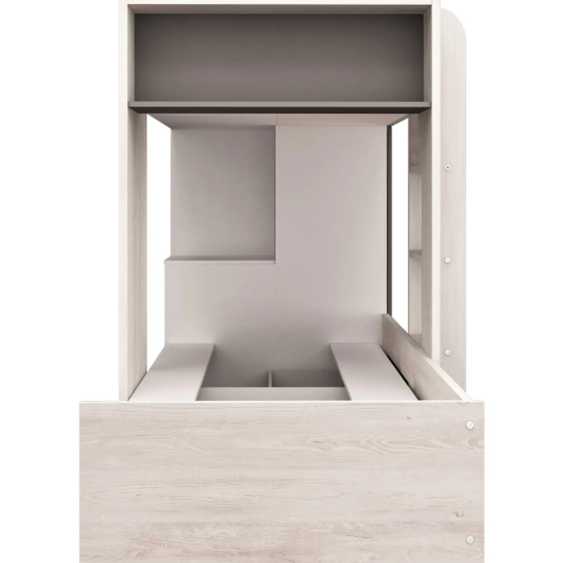 Beau Etagenbett 90x190 cm - Kiefer/Braun