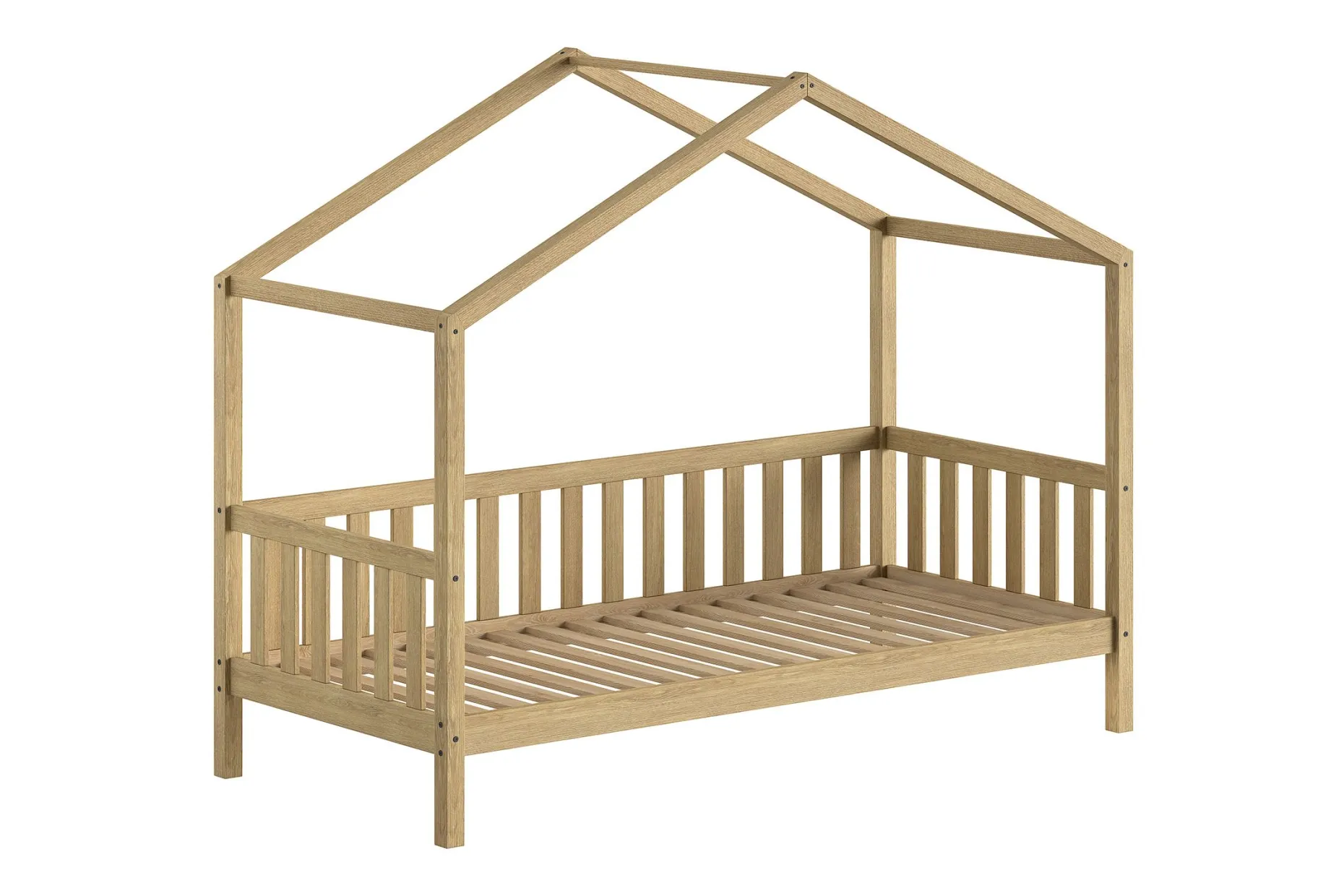 Bedhouse Dallas - 90x200 mit Bettkasten - Eiche massiv