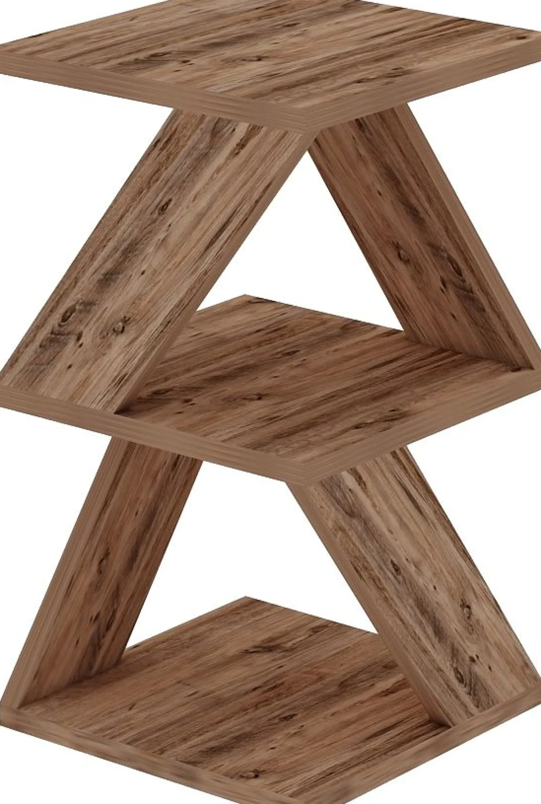 Emob Beistelltisch Albeni - 100% MELAMINE - Atlantische Kiefer - 29,6 x 54,2 x 29,6 cm
