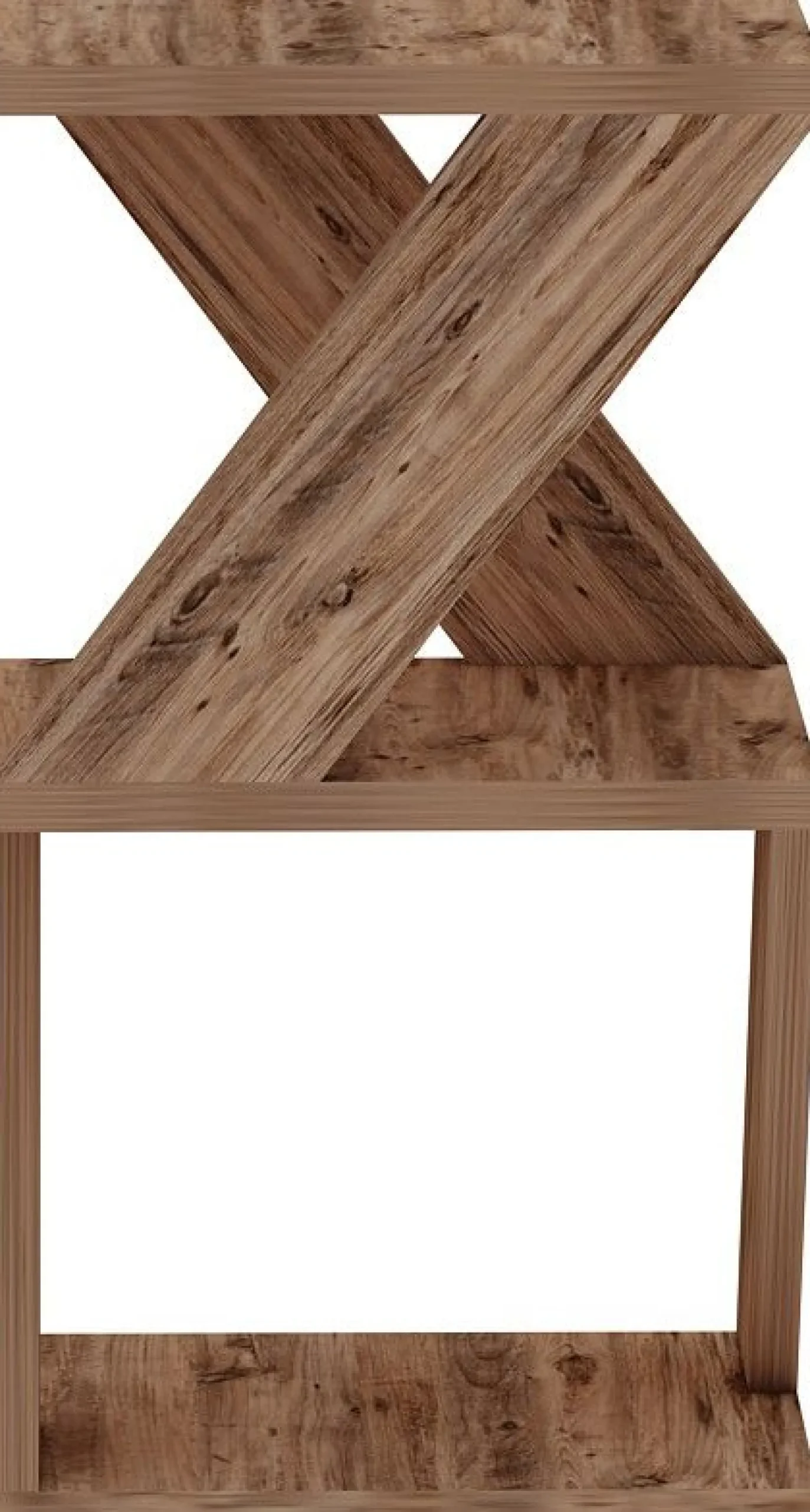 Emob Beistelltisch Albeni - 100% MELAMINE - Atlantische Kiefer - 29,6 x 54,2 x 29,6 cm