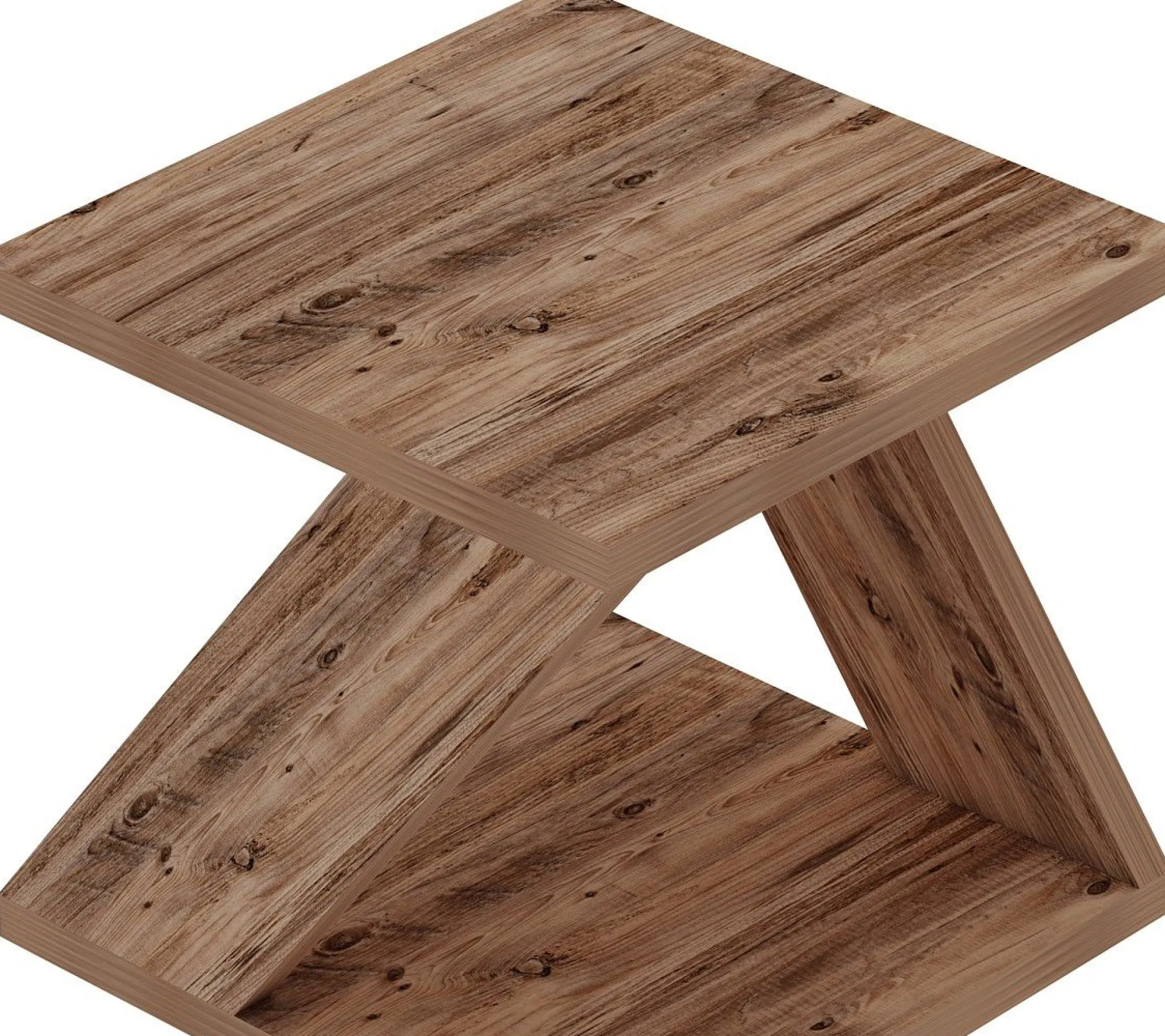 Emob Beistelltisch Albeni - 100% MELAMINE - Atlantische Kiefer - 29,6 x 54,2 x 29,6 cm