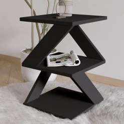 Emob Beistelltisch Albeni - 100% MELAMINE - - 29,6 x 54,2 x 29,6 cm