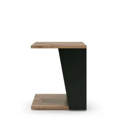 Temahome Beistelltisch Albi 40x40cm - Walnuss/schwarz