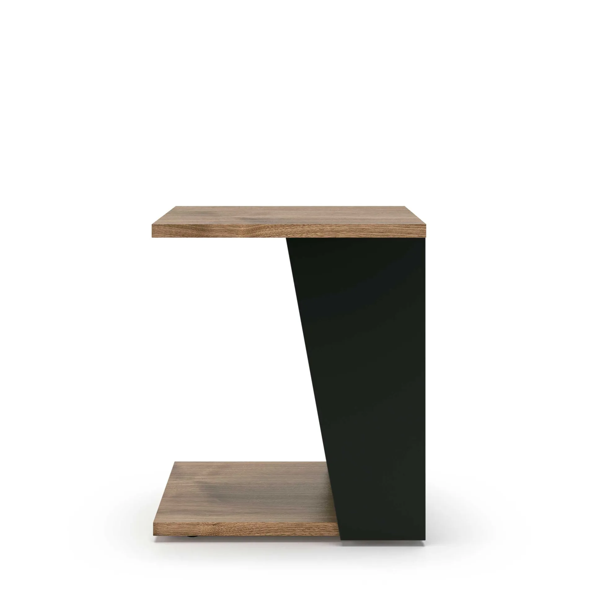 Temahome Beistelltisch Albi 40x40cm - Walnuss/schwarz