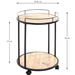 Haku Beistelltisch | Ø45 cm x 60 cm | Eiche Design