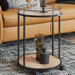 Haku Beistelltisch | Ø45 cm x 60 cm | Eiche Design