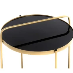 Haku Beistelltisch | Ø38 cm x 51 cm | Schwarz-gold