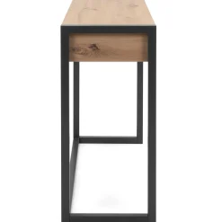 Finori Beistelltisch Damon 100cm 2 Schubladen - Eiche/anthrazit