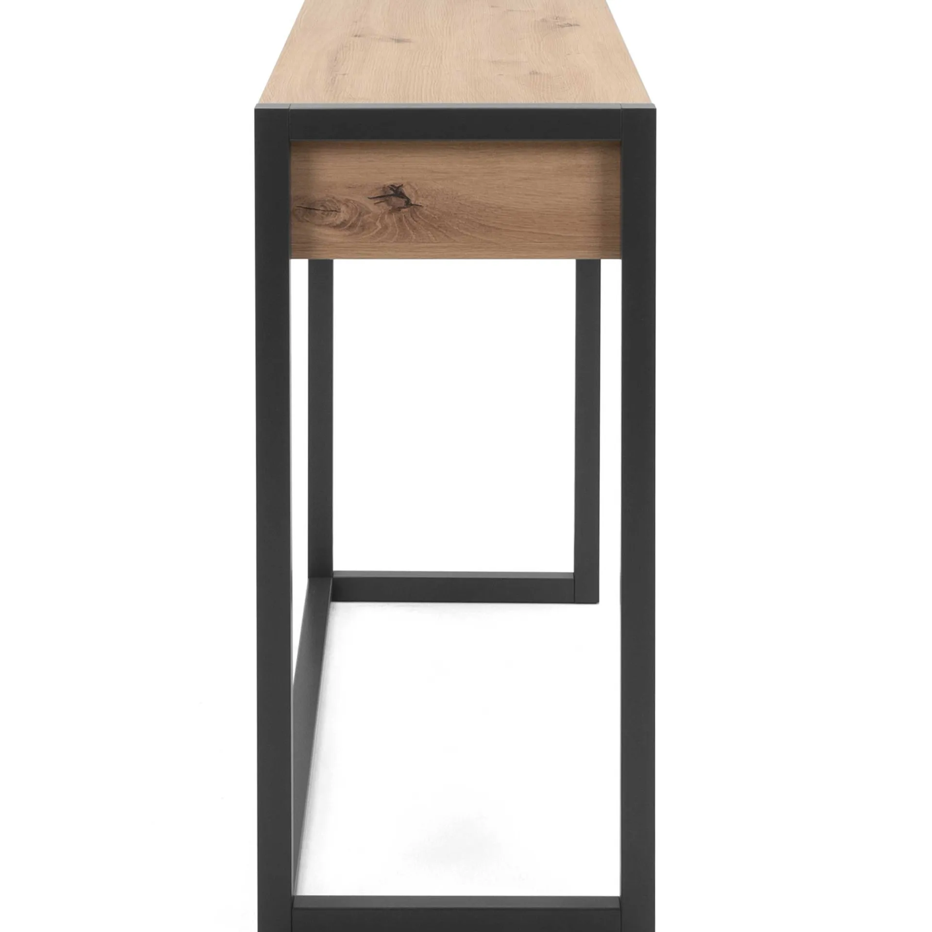 Finori Beistelltisch Damon 100cm 2 Schubladen - Eiche/anthrazit
