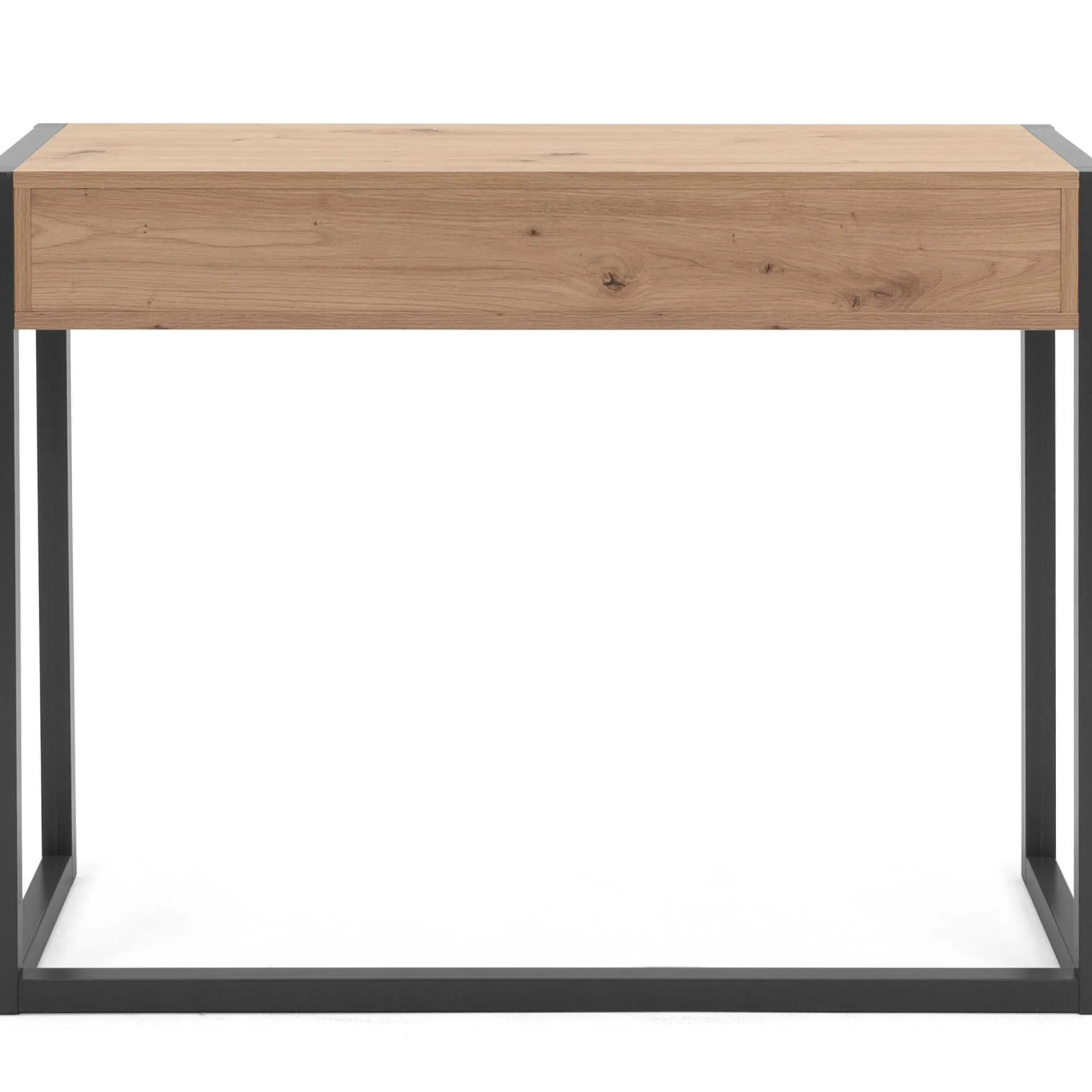 Finori Beistelltisch Damon 100cm 2 Schubladen - Eiche/anthrazit