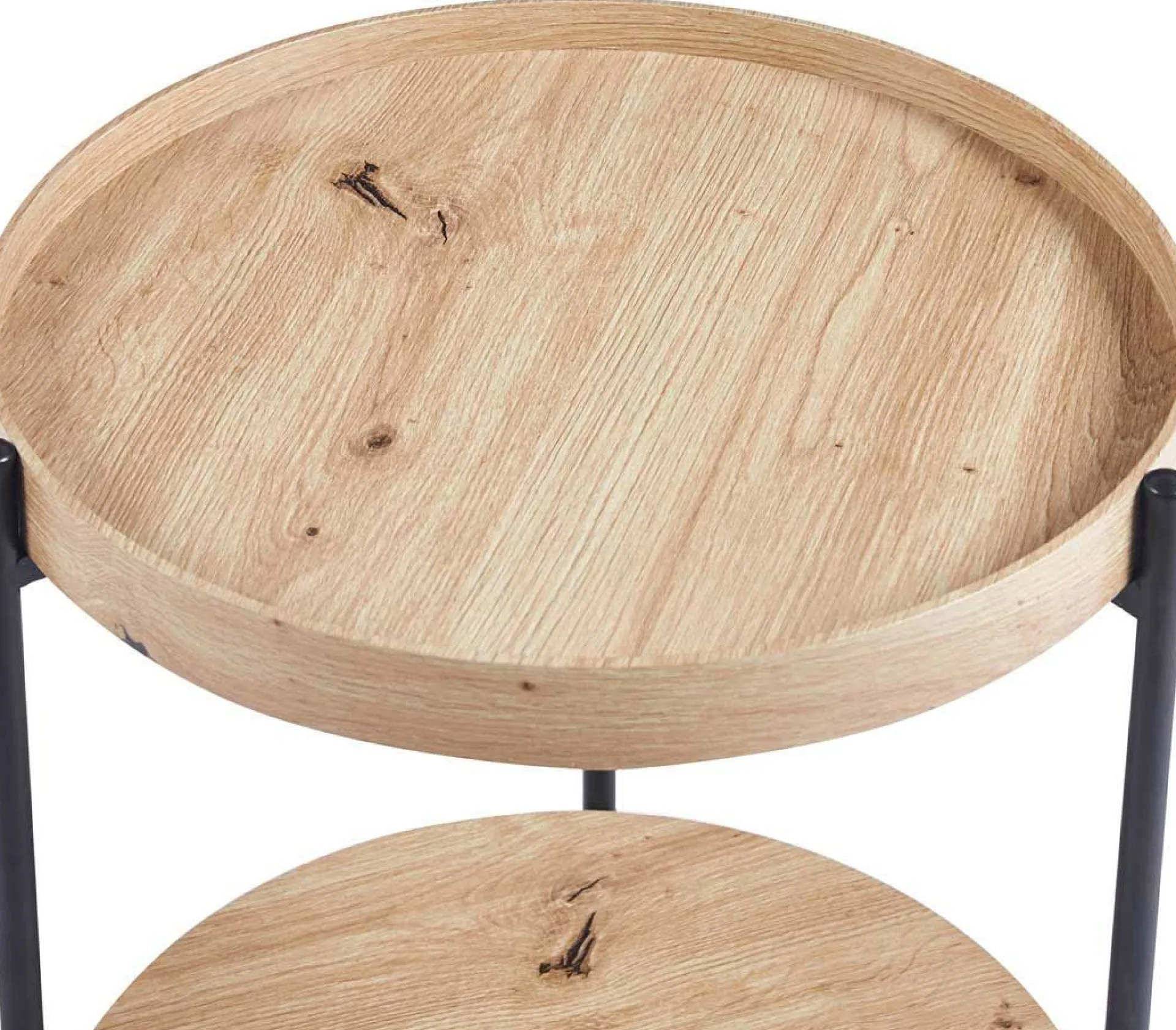 Rousseau Beistelltisch Davina | Ø45 x 55 cm | Old Oak Design